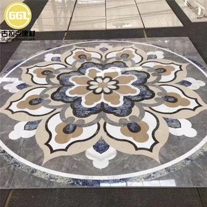 Natural stone marble flooring design decorative wall waterjet medallions