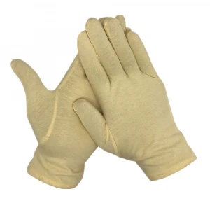 Natural white cotton gloves/Hypoallergenic hand care gloves
