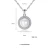 Import Necklaces Sterling Silver 925 Jewelry Cubic Zirconia Round Circle Shape Elegant Pearl Necklaces from China