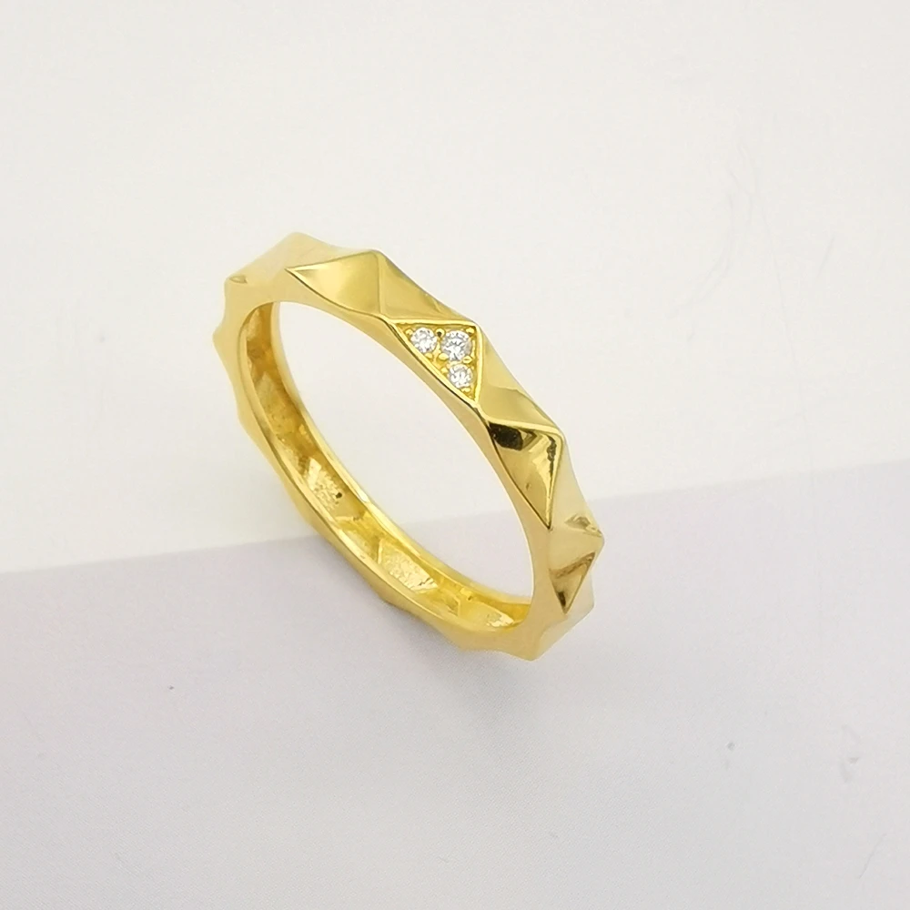 New Arrival Wedding Couple Ring Custom Engagement Eternal Band Ring 14K Real Gold Wedding Jewelry