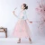 Import New Chinese style girl long dress Flower girl dress for wedding party Shiny Chiffon Princess Dress for kids from China