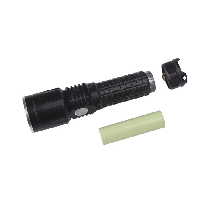 New Coming Anti-skidding Army Grade Micro Usb Police Security Rechargeable Torch Military Quality Led Flashlight