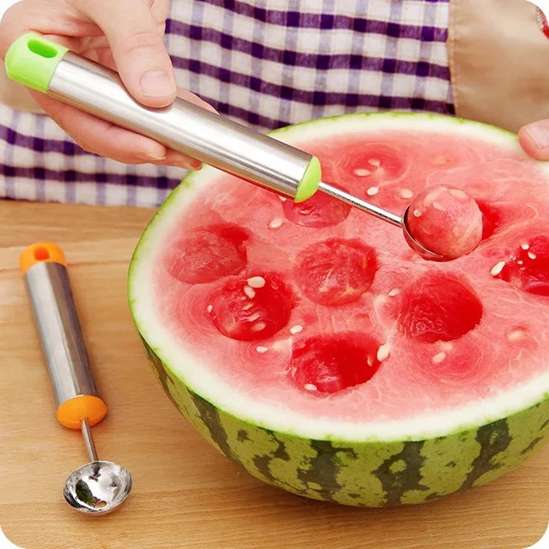 New Creative Ice Cream Wood Spoon Coffee Spoon Baller of Varied Cold Dishes Tool Watermelon Melon Dig Ball Fruit Spoon