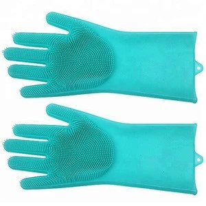 New design colorful silicone bulk wholesale kitchen widely using cleaning long sleeve household glove