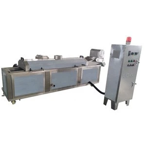 New design continuous deep fryer machine for breaded chicken parts burger patty chicken nuggets