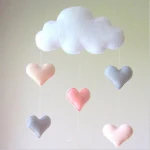New Design  Non-Woven Cloud Raindrops Children's Room Ornaments Christmas  Decorative Accessories For home