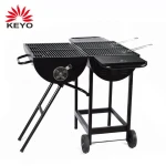 New Design Trolley Portable Barbecue Foldable Heavy Duty Charcoal Barbeque Grill