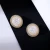 Import New Fashion Queen Fan Earrings 925 Silver Needle Pearl Inlaid Rhinestone Spherical Earrings from China