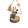 New Gold Triangle Lovely Cartoon Santa Claus Christmas Iron  Home Decoration Supplies