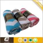 New heavy fashion simple polar fleece stripes bedding set blanket