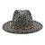 Import New Leopard Print Fedoras Hat Women Woolen Felt Wide Brim Jazz Hat Vintage British Jazz Hat Gentleman Elegant from China