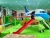 Import new plastic big airplane innovative playground with slide for children park from China