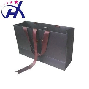 New product gift bag luxury design colored paper rope shopping bag