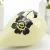 Import New products little small white and brown ceramic vase with black flower design from China