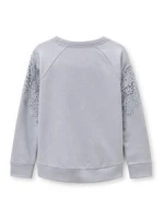 new style free sample 100% cotton 6-12 years children clothing lace long sleeve girls sweater