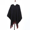new year double side color black red knitted pashmina scarf
