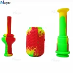Newjoy Portable Dab Rig Silicone Honey Straw NC4 Silicone Nectar Collector Dabber Wax Dab Rig Pipe Smoking Accessories