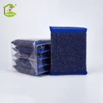 Non-abrasive colorful sponge kitchen scourer pad with polybag packing