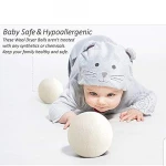 Non-Toxic Handmade Organic Wool Dryer Balls Made of 100% Premium Wool, All Natural Eco-Friendly Reusable Fabric Softener