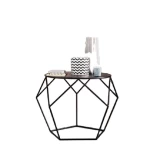 Nordic style round creative combination home furniture luxury modern Iron wire storage basket coffee table