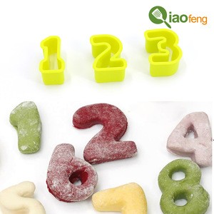 Number Cookie Mould Food Grade Cookie Cutter Set of 9