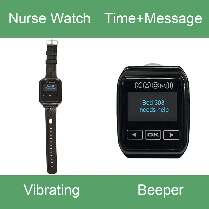 Nurse Watch Pager  Ward Emergency Patient Call Button Wireless  Call System