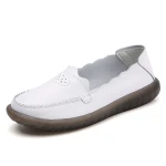 OEM genuine leather high quality Handmade   2020  slip on shoes women ladies flat shoes