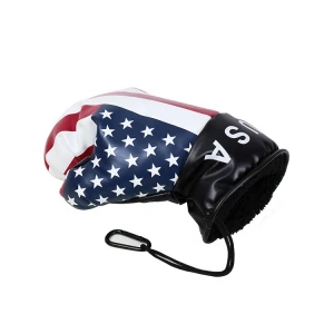 OEM USA Flag Golf Headcover PU Boxing Gloves Golf Driver Wood Golf Head Cover