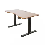 Office Furniture Natural Bamboo Curved Electric Height Adjustable Desks Sit Stand escritorio de oficina