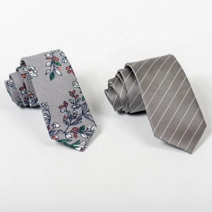 One Price Two Pcs Ties Wholesale Polyester Business Tie And Cotton Casual  Mens Necktie