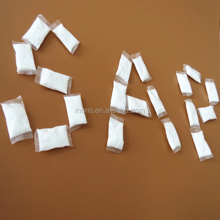 organic super absorbent polymer sap sachets for urine bag