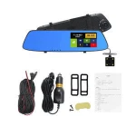 OURHKE HD 1080P 140 Degree 4.3 Inch Mirror Dual Lens Night Vision Car Black Box