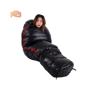 outdoor camping adult stitching double Comfort Lightweight Portable sleeping bag Mummy soft goose down sleeping bag
