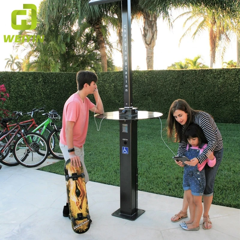 Outdoor Park Smart Solar Power Energy Mobile Phone Charging Station