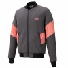 Outdoor sport jacket coat polyester spandex dark gray red color men soft shell bomber jacket custom