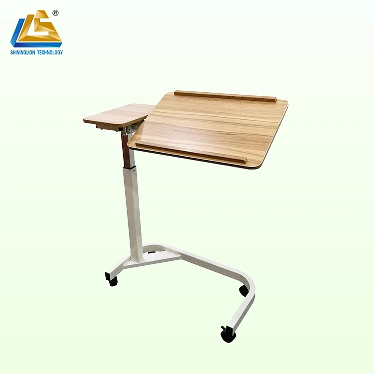 Overbed Non-Tilt Hospital Table Tray Mobile Hospita Tray Table
