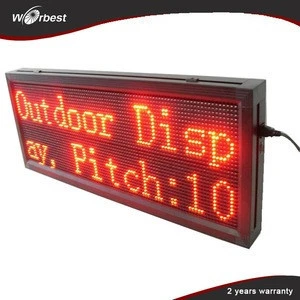 P10 outdoor scrolling / running message text led display board
