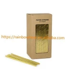 Paper Straws -Biodegradable Environment-friendly Paper Drinking Straws for Juices Shakes Smoothies Wedding Birthday Baby Shower