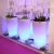 Import party wedding event decorative lighted indoor/outdoor plastic led plant pots rgb color changing led flower pots planters garden from China