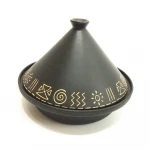 Pharaho color cast iron tagine cookware set with ceramic lid