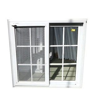 Plastic burglar proof vinyl clad upvc sliding windows grill design door attach with window