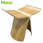 Plywood bent low wooden stool