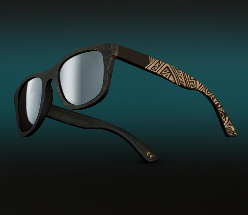 Polarized Wood Wooden Mens Womens Vintage Sunglasses Eyewear with Bamboo box