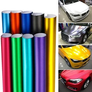 Polymeric PVC Matte Ice  Chrome Vinyl Car Wraps Sticker Color Changing Motorcycle Sticker With Air Bubble Car Decoration