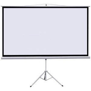 Portable 100inches Tripod Standing Projector Screen Pull-up Matte White Projection Screen