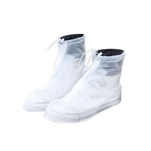 Portable and compact folding,pvc transparent rain boots,men and women clear pvc rain boots