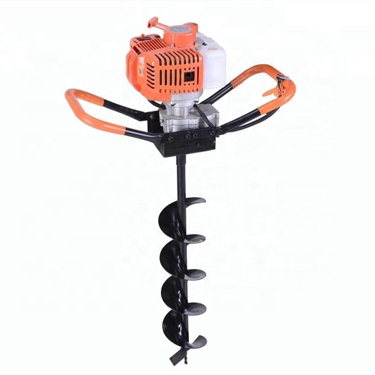 Portable double handle earth auger drilling machine ground hole drill earth auger