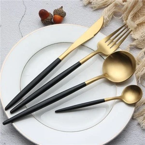 portuguese edible black cutlery set flatware spoon and fork knife