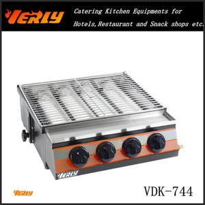 Power save gas Barbecue Oven/ 4 big head table top BBQ grill VDK-744