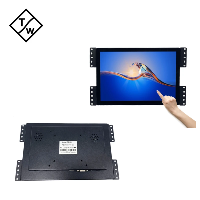 Projected Capacitive Touch Screen 10 inch LED Monitor Open Frame